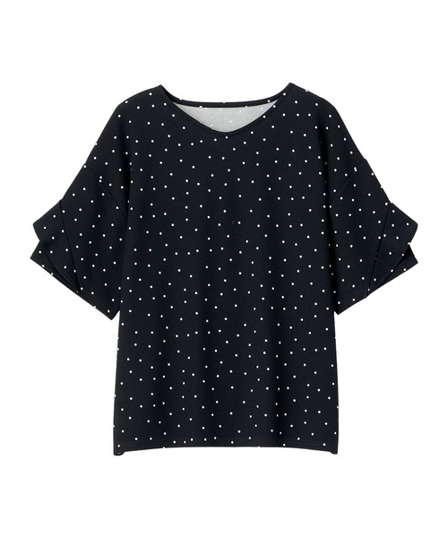 との セール】【サラっとした着心地/晩夏まで活躍する袖丈】フリル袖T