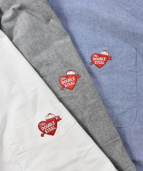 DOUBLE STEAL（ダブルスティール）の「ハート刺繍 オクスフォードシャツ（シャツ/ブラウス・メンズ・グレー/ホワイト/ライトブルー・X-LARGE/MEDIUM/LARGE）」の15枚目の写真