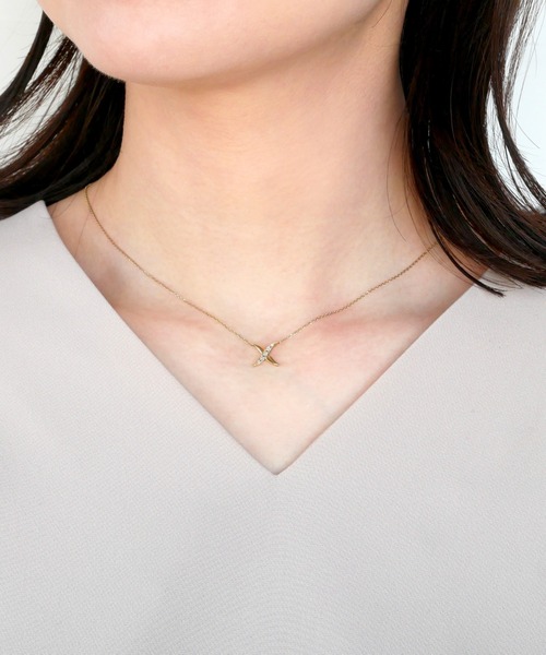 【Vendome】K18WG ダイヤモンド　ネックレス　ゴールド　レディース va vendome aoyama ネックレス K18YG ダイヤモンド レディース
