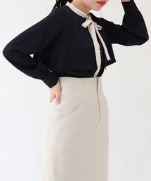 ASTORIA ODIER（アストリアオディール）の「配色リボンタイ トレンチブラウス（シャツ/ブラウス）」