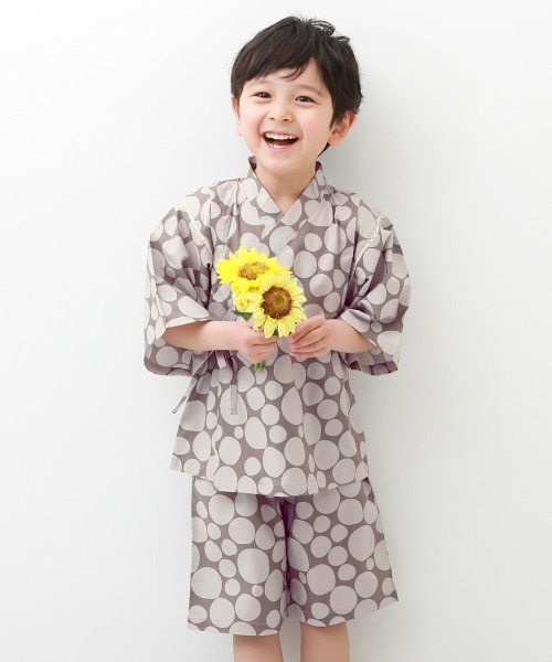 devirock（デビロック）の「甚平（浴衣・キッズ・グレー/グレー系その他/ブルー系その他2/スミクロ/ネイビー/ブルー系その他・100cm/110cm/120cm/130cm/140cm/150cm/160cm）」の3枚目の写真