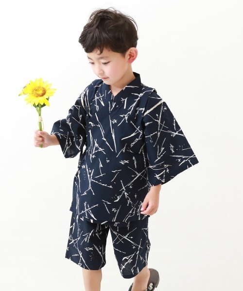 devirock（デビロック）の「甚平（浴衣・キッズ・グレー/グレー系その他/ブルー系その他2/スミクロ/ネイビー/ブルー系その他・100cm/110cm/120cm/130cm/140cm/150cm/160cm）」の4枚目の写真