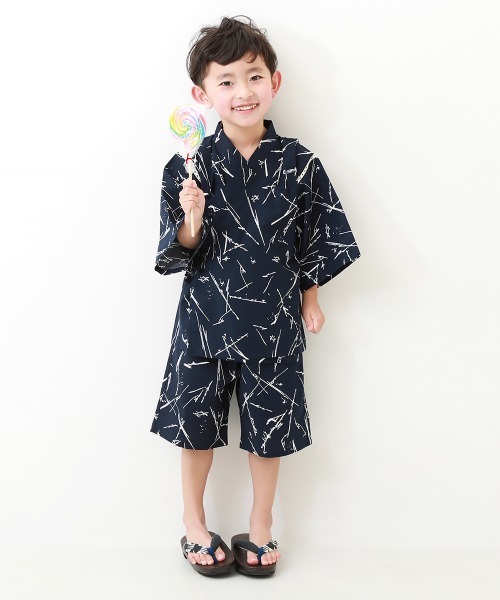 devirock（デビロック）の「甚平（浴衣・キッズ・グレー/グレー系その他/ブルー系その他2/スミクロ/ネイビー/ブルー系その他・100cm/110cm/120cm/130cm/140cm/150cm/160cm）」の10枚目の写真