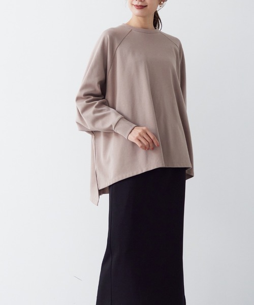 SALE⬇️インカーネーション　フーディーラグラン　ロングスリーブ　ブラック SpotLight/ハイネックラグランスリーブロングジップパーカー