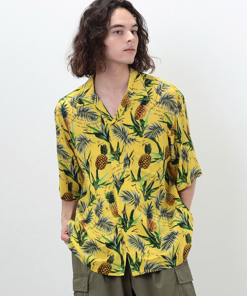 Purple&Yellow（パープルアンドイエロー）の「レーヨン アロハシャツ