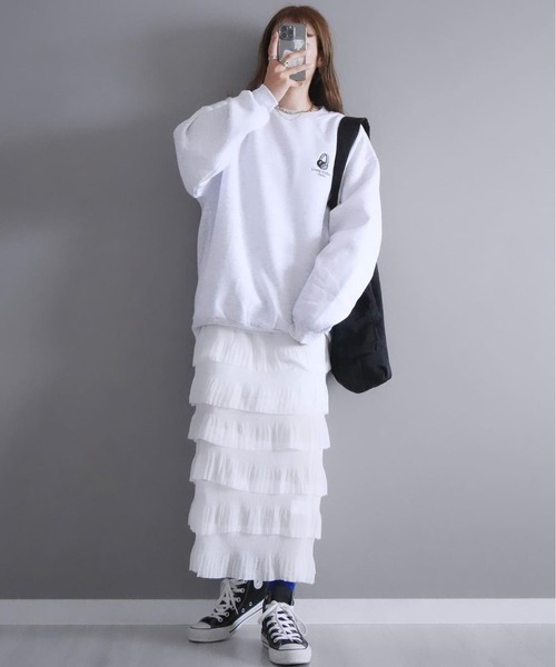 ROOPTOKYO(ループトウキョウ)の「ティアードフリルスカート(スカート・レディース・ホワイト/ブラック・S/M/L)」の22枚目の写真