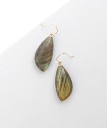 「anq.」K10・Limited Stone ピアス ラブラドライト/ラピスラズリ/ハイパーシーン/ブラックアゲート