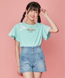 JENNI love（ジェニィラブ）の「防蚊フレア袖フラワーTシャツ（Tシャツ/カットソー・キッズ）」