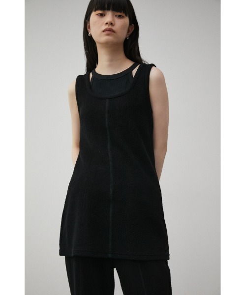 AZUL by moussy(アズールバイマウジー)の「SKIN OUT LAYERED SET TOPS/スキンアウトレイヤードセットトップス(Tシャツ/カットソー・レディース・ブラック/ダークブラウン・SMALL/MEDIUM)」の2枚目の写真