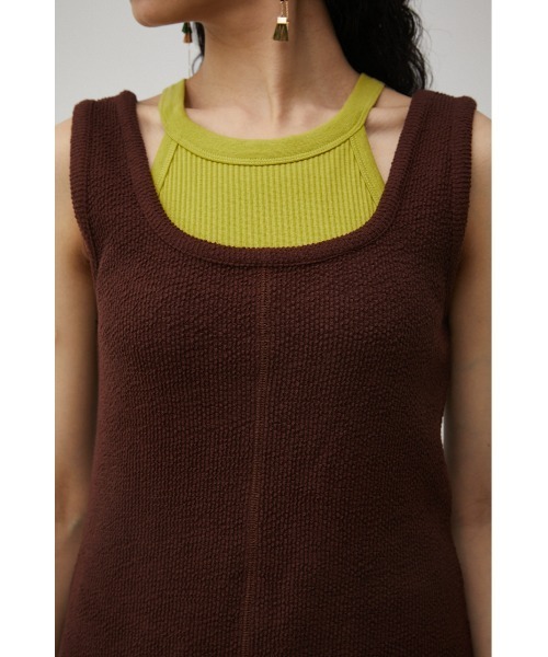 AZUL by moussy(アズールバイマウジー)の「SKIN OUT LAYERED SET TOPS/スキンアウトレイヤードセットトップス(Tシャツ/カットソー・レディース・ブラック/ダークブラウン・SMALL/MEDIUM)」の5枚目の写真
