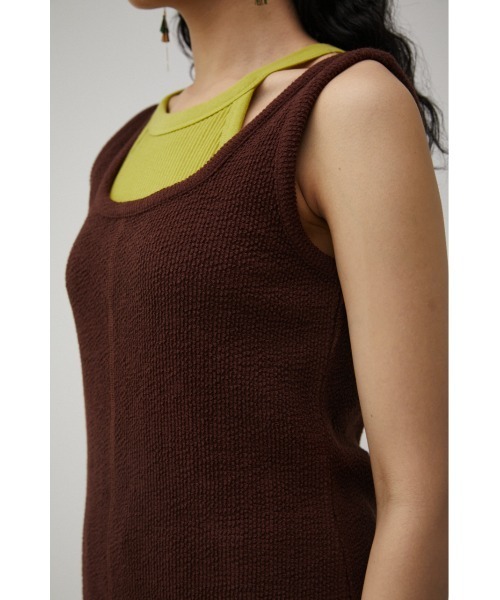 AZUL by moussy(アズールバイマウジー)の「SKIN OUT LAYERED SET TOPS/スキンアウトレイヤードセットトップス(Tシャツ/カットソー・レディース・ブラック/ダークブラウン・SMALL/MEDIUM)」の10枚目の写真