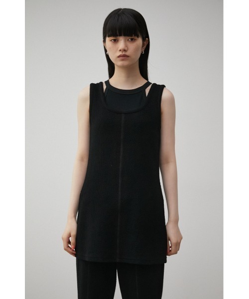 AZUL by moussy(アズールバイマウジー)の「SKIN OUT LAYERED SET TOPS/スキンアウトレイヤードセットトップス(Tシャツ/カットソー・レディース・ブラック/ダークブラウン・SMALL/MEDIUM)」の4枚目の写真