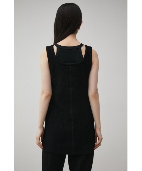 AZUL by moussy(アズールバイマウジー)の「SKIN OUT LAYERED SET TOPS/スキンアウトレイヤードセットトップス(Tシャツ/カットソー・レディース・ブラック/ダークブラウン・SMALL/MEDIUM)」の6枚目の写真