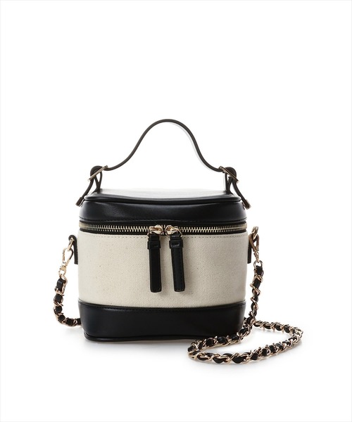 REDYAZEL（レディアゼル）の「キャンバスバニティバッグ（ショルダーバッグ・レディース・イエロー/ブラック/サックスブルー・FREE）」の2枚目の写真