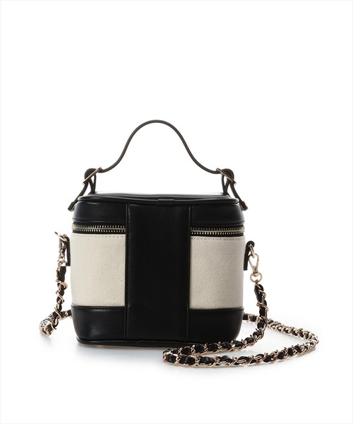 REDYAZEL（レディアゼル）の「キャンバスバニティバッグ（ショルダーバッグ・レディース・イエロー/ブラック/サックスブルー・FREE）」の5枚目の写真