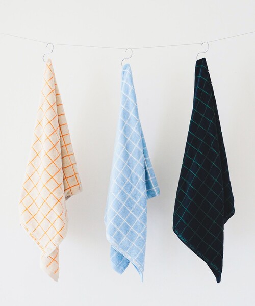 bpr BEAMS（ビーピーアール ビームス ）の「bPr BEAMS / グリッド バスタオル（タオル・メンズ・ライトブルー/ライトグレー/ネイビー・ONE SIZE）」の4枚目の写真
