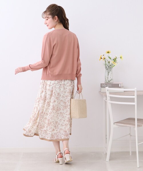 couture brooch（クチュールブローチ）の「◆GOLD釦コンパクトカーデ（カーディガン/ボレロ・レディース・ピンク系/ブラウン系/アイボリー系2・38/42）」の6枚目の写真