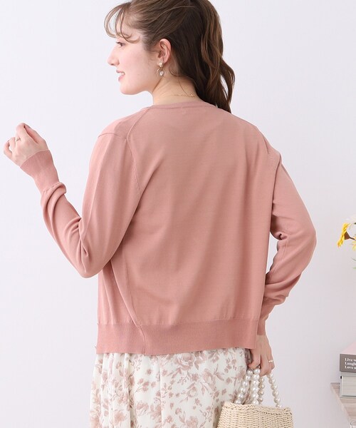 couture brooch（クチュールブローチ）の「◆GOLD釦コンパクトカーデ（カーディガン/ボレロ・レディース・ピンク系/ブラウン系/アイボリー系2・38/42）」の9枚目の写真