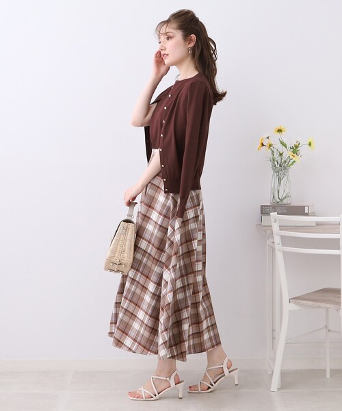 couture brooch（クチュールブローチ）の「◆GOLD釦コンパクトカーデ（カーディガン/ボレロ・レディース・ピンク系/ブラウン系/アイボリー系2・38/42）」の11枚目の写真