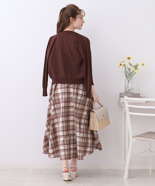 couture brooch（クチュールブローチ）の「◆GOLD釦コンパクトカーデ（カーディガン/ボレロ・レディース・ピンク系/ブラウン系/アイボリー系2・38/42）」の12枚目の写真