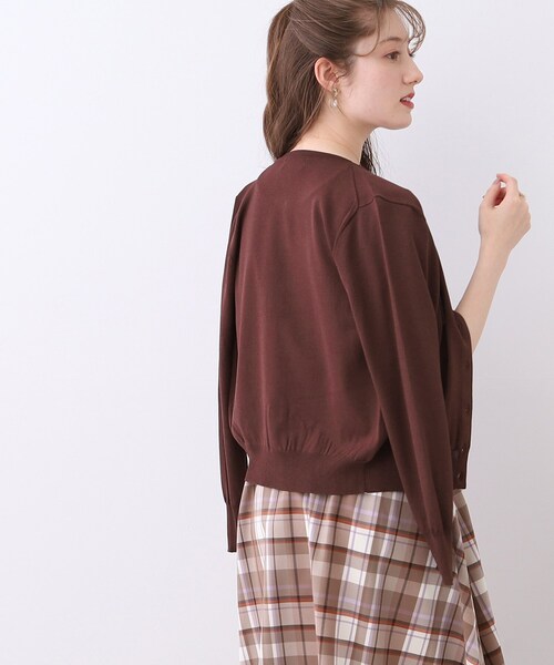 couture brooch（クチュールブローチ）の「◆GOLD釦コンパクトカーデ（カーディガン/ボレロ・レディース・ピンク系/ブラウン系/アイボリー系2・38/42）」の15枚目の写真