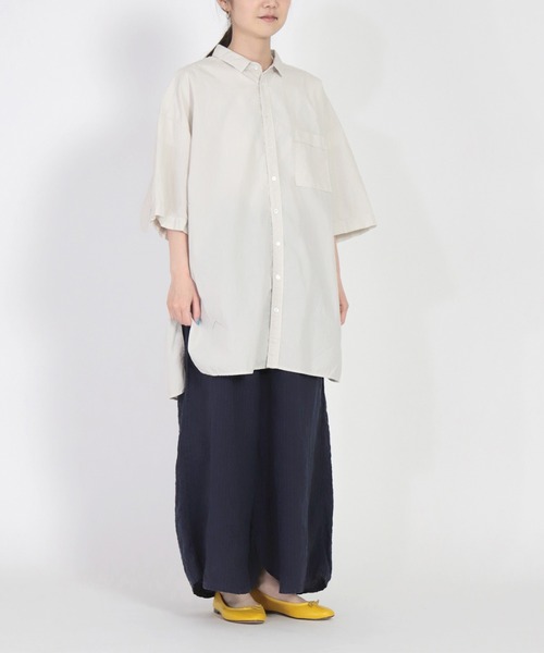 Brocante　ブロカント　襟フリル 50ブロードヴロンブラウス　日本製 Brocante ブロカント 襟フリル 50ブロードヴロンブラウス 日本製