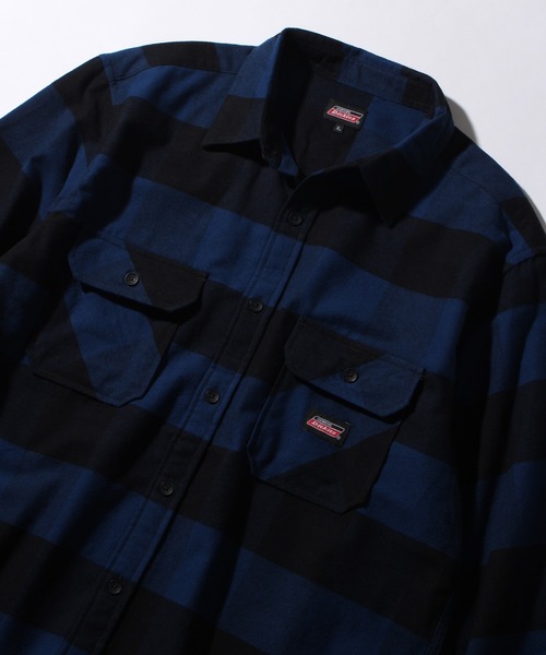 Dickies（ディッキーズ）の「【GENUINE DICKIES/ジェニュインディッキーズ】ブロックチェック ネルシャツ（シャツ/ブラウス・メンズ・レッド/ブルー/グリーン/ブラック・XL/L/M）」の12枚目の写真
