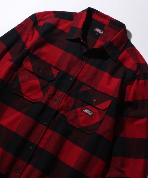 Dickies（ディッキーズ）の「【GENUINE DICKIES/ジェニュインディッキーズ】ブロックチェック ネルシャツ（シャツ/ブラウス・メンズ・レッド/ブルー/グリーン/ブラック・XL/L/M）」の13枚目の写真
