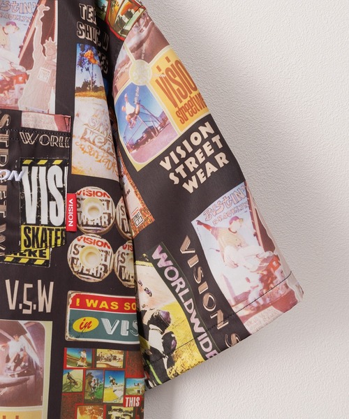 VISION STREET WEAR（ヴィジョンストリートウェア）の「【VISION STREET WEAR／ヴィジョンストリートウェア】総柄オープンカラーシャツ/開襟シャツ/ビッグシルエット（シャツ/ブラウス・メンズ・ブラック系その他/ブラック・M/L/XL）」の3枚目の写真