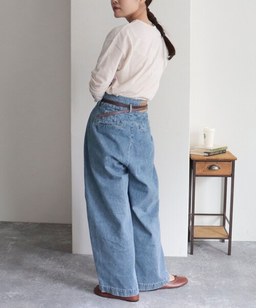 fredy emue（フレディエミュ）の「スラブ天竺PHOTO ロンT（Tシャツ/カットソー・レディース・オフホワイト/グレイッシュブルー/アイボリー/ベビーピンク・38）」の16枚目の写真