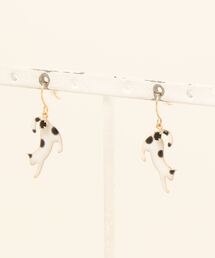 GGD SELECT（ジージーディー　セレクト）の「のびネコ 国内メッキ ひっかけピアス ホワイトブラック[ACCACC]（ピアス（両耳用））」