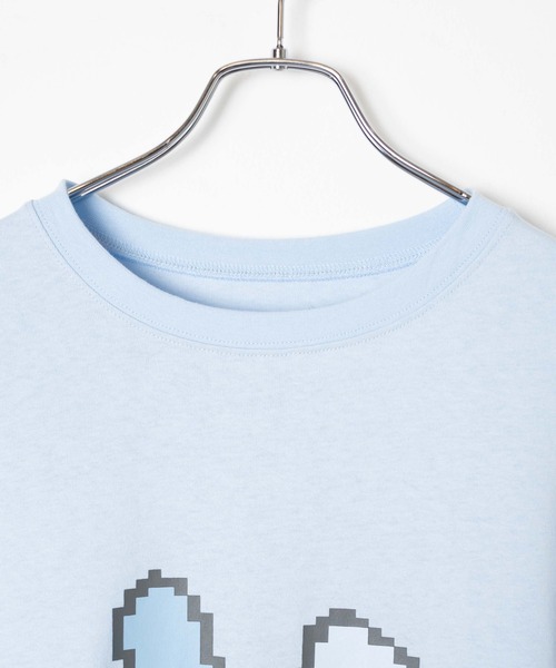 Whinny（ホワイニー）の「Whinny/ゲーミングウサギ（Tシャツ/カットソー・レディース・サックスブルー/ブラック/ホワイト・FREE）」の9枚目の写真