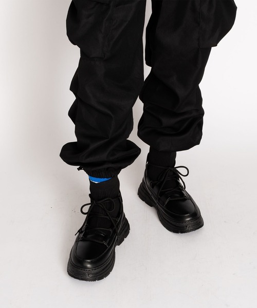 SVEC（シュベック）の「ダッドスニーカー 厚底 ローファー ニットブーツ（ブーツ・メンズ・ブラック・41/39/42/44/40/43）」の9枚目の写真