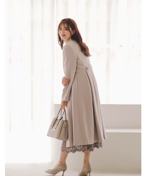 PROPORTION BODY DRESSING（プロポーションボディドレッシング）の「ノーカラーフレアコート / 1213252003（ステンカラーコート・レディース・オフホワイト/ライトグリーン/グレー・X-SMALL/SMALL/MEDIUM）」の10枚目の写真