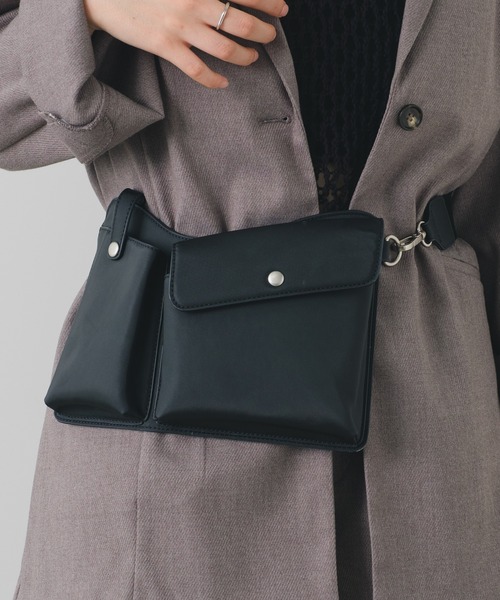 Kastane（カスタネ）の「2wayボディBAG（ボディバッグ/ウエストポーチ・レディース・アイボリー/ブラウン/ブラック・FREE）」の2枚目の写真