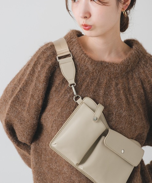 Kastane（カスタネ）の「2wayボディBAG（ボディバッグ/ウエストポーチ・レディース・アイボリー/ブラウン/ブラック・FREE）」の5枚目の写真