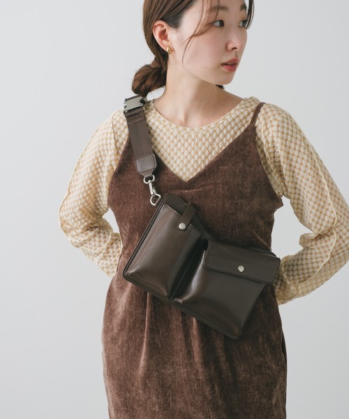 Kastane（カスタネ）の「2wayボディBAG（ボディバッグ/ウエストポーチ・レディース・アイボリー/ブラウン/ブラック・FREE）」の13枚目の写真