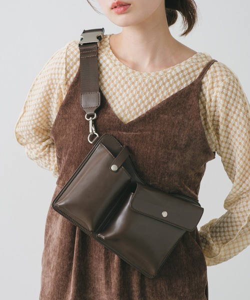 Kastane（カスタネ）の「2wayボディBAG（ボディバッグ/ウエストポーチ・レディース・アイボリー/ブラウン/ブラック・FREE）」の19枚目の写真