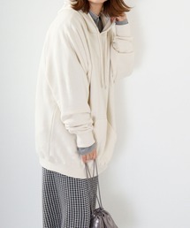 JEMORGAN 柔編み裏毛 長袖ラグランスウェットパーカ