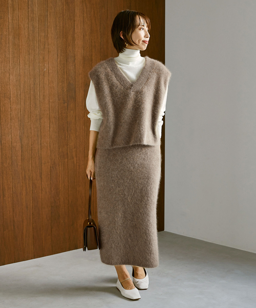 ヴェルメイユパーイエナ 2WAYファーニット ノースリーブプルオーバー VERMEIL par iena（ヴェルメイユパーイエナ）の「2WAYファーニット