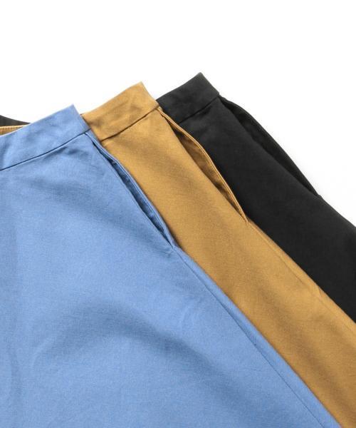 BEAMS BOY（ビームスボーイ）の「BEAMS BOY / バックサテン フレア ミディアムスカート（スカート・レディース・ブラック/カーキ/ライトブルー・0/1）」の7枚目の写真