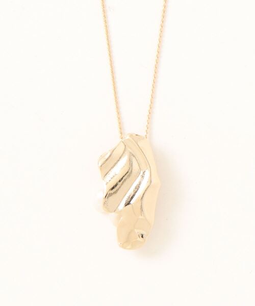 Q（キュー）の「ループタイネックレス（ネックレス・レディース・ゴールド・ONE SIZE）」の2枚目の写真