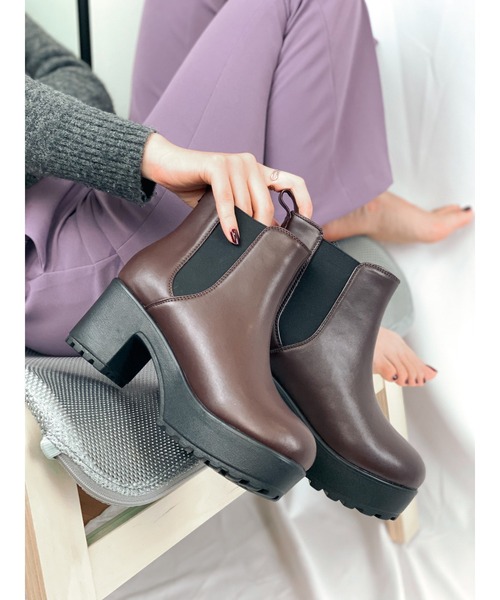 Sugar Sugar（シュガーシュガー）の「【SUGAR SUGARシュガーシュガー】サイドゴアブーツ（ブーツ・レディース・ブラック/ダークブラウン・S/M/L/LL）」の21枚目の写真