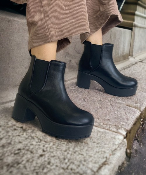 Sugar Sugar（シュガーシュガー）の「【SUGAR SUGARシュガーシュガー】サイドゴアブーツ（ブーツ・レディース・ブラック/ダークブラウン・S/M/L/LL）」の20枚目の写真