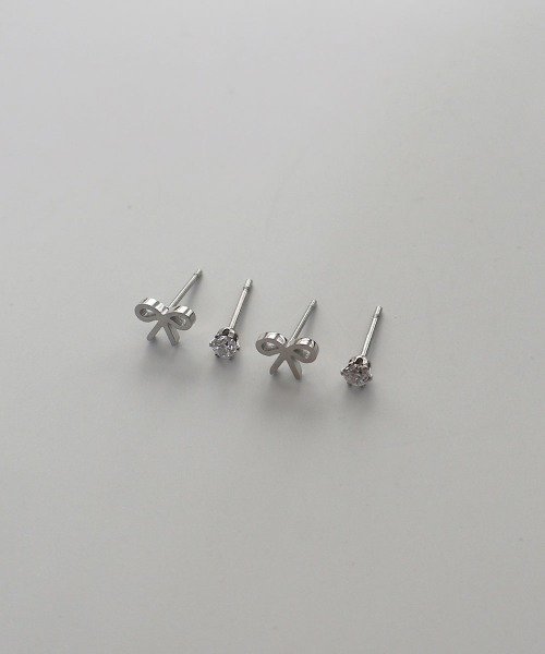 新品♡Spick & Span リボン型シルバー ピアス 両耳用