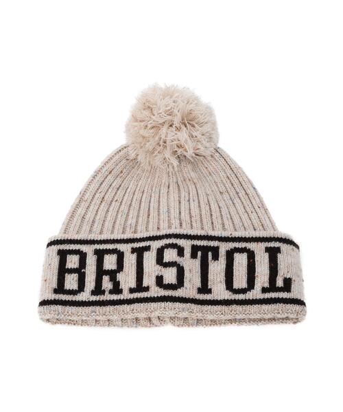 Samansa Mos2（サマンサ モスモス）の「ぽんぽんロゴニットワッチ（ニットキャップ/ビーニー・レディース・ベージュ/モカ・F）」の3枚目の写真