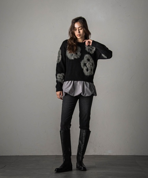 MAYSON GREY(メイソングレイ)の「デニムスキニーパンツ(デニムパンツ・レディース・ネイビー/ブラック・L/M/SS/S)」の22枚目の写真