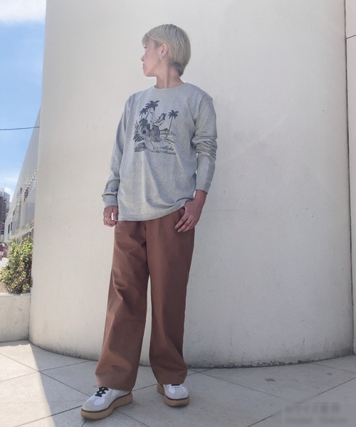 GREEN BOWL Heavy Weight L/S T-shirts(Aloha Hawaii柄)（Tシャツ/カットソー）｜GREEN BOWL（グリーンボウル）