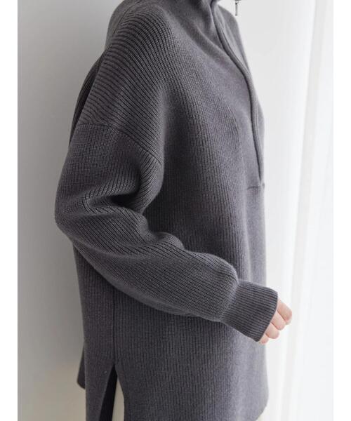 AMERICAN HOLIC(アメリカンホリック)の「バイパチハーフZIP片畦ニットプルオーバー(ニット/セーター・レディース・モカ/アイボリー/オレンジ/ダークグレー・M/L)」の22枚目の写真