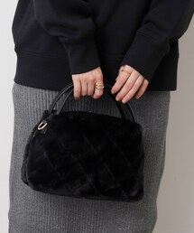 ◆フェイクファーキルティングショルダーバッグ